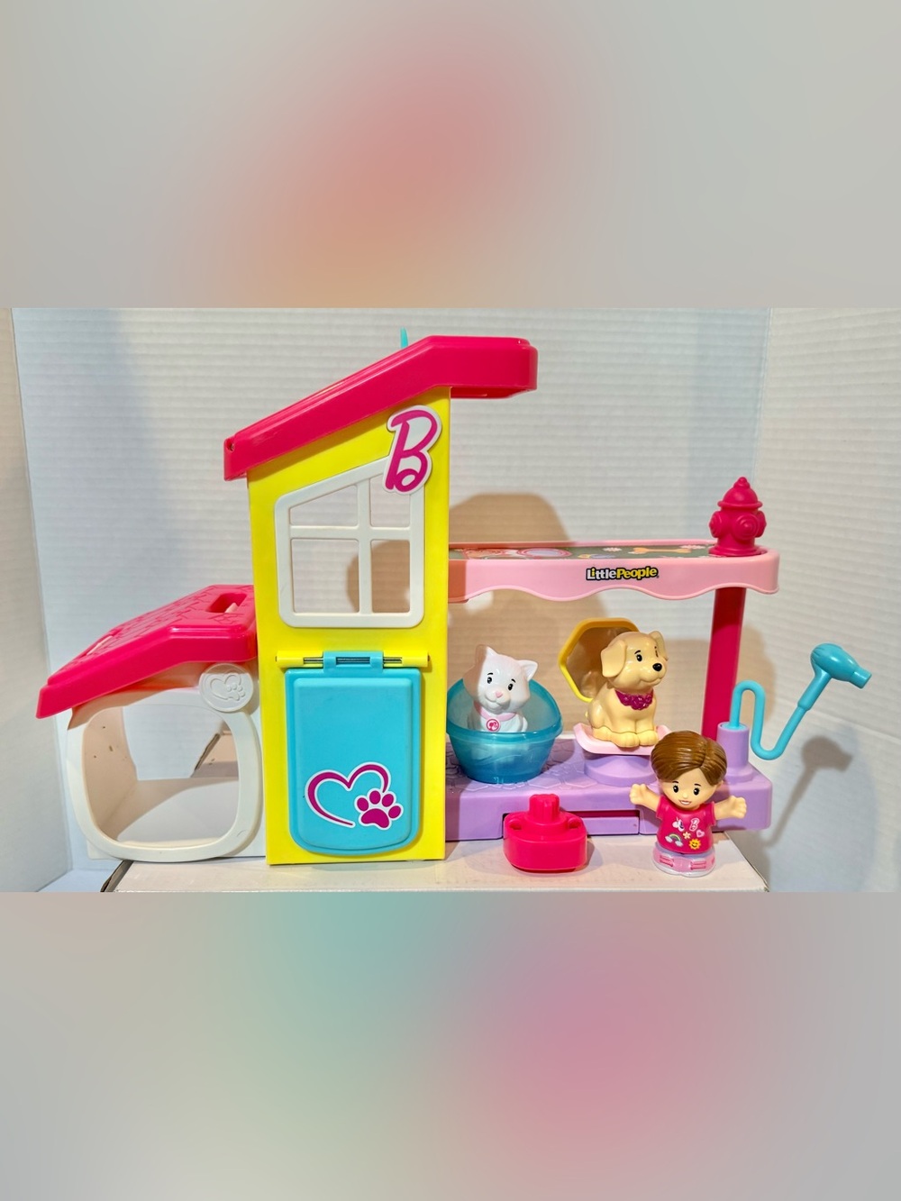 FP Little People Barbie Play & Care Pet Spa Playset w/Sounds ⭐️EUC⭐️ TESTED